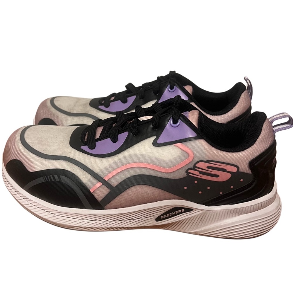 Sketchers Carbix Comp Toe Sneaker Work Shoe Size 8 white/purple - Picture 3 of 14